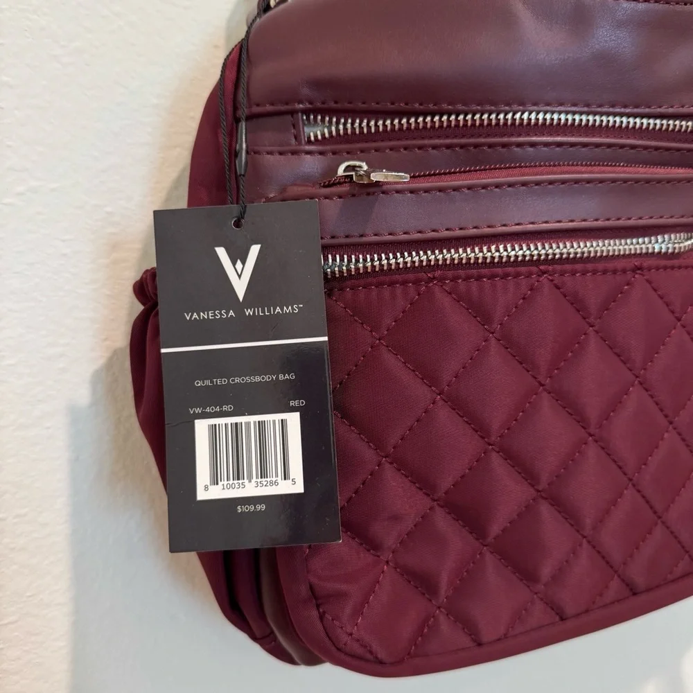 NWT Maroon Quilted Crossbody Bag - Picture 3 of 8